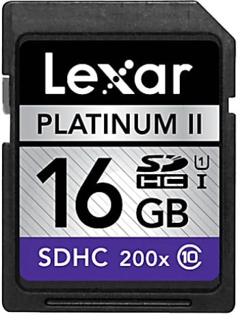 Lexar 16GB SDHC Platinum II 200x Class 10 UHS-I Memory Card
