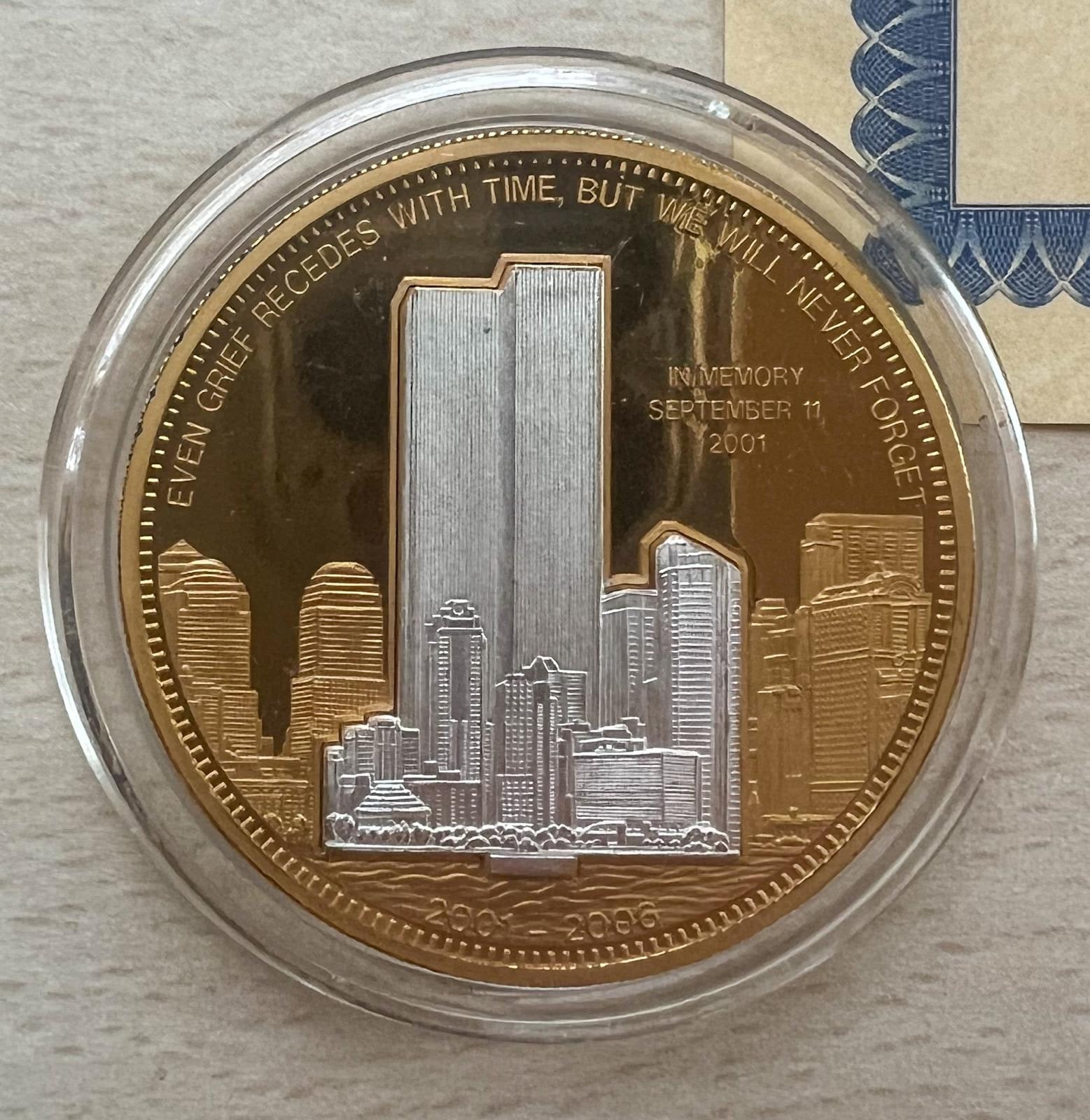 2001–2006 World Trade Center 9/11 Commemorative Coin – COA